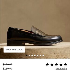 Banana Republic Black Leather Loafers